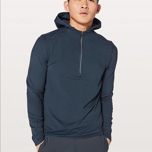 Blue surge hooded 1/4 zip